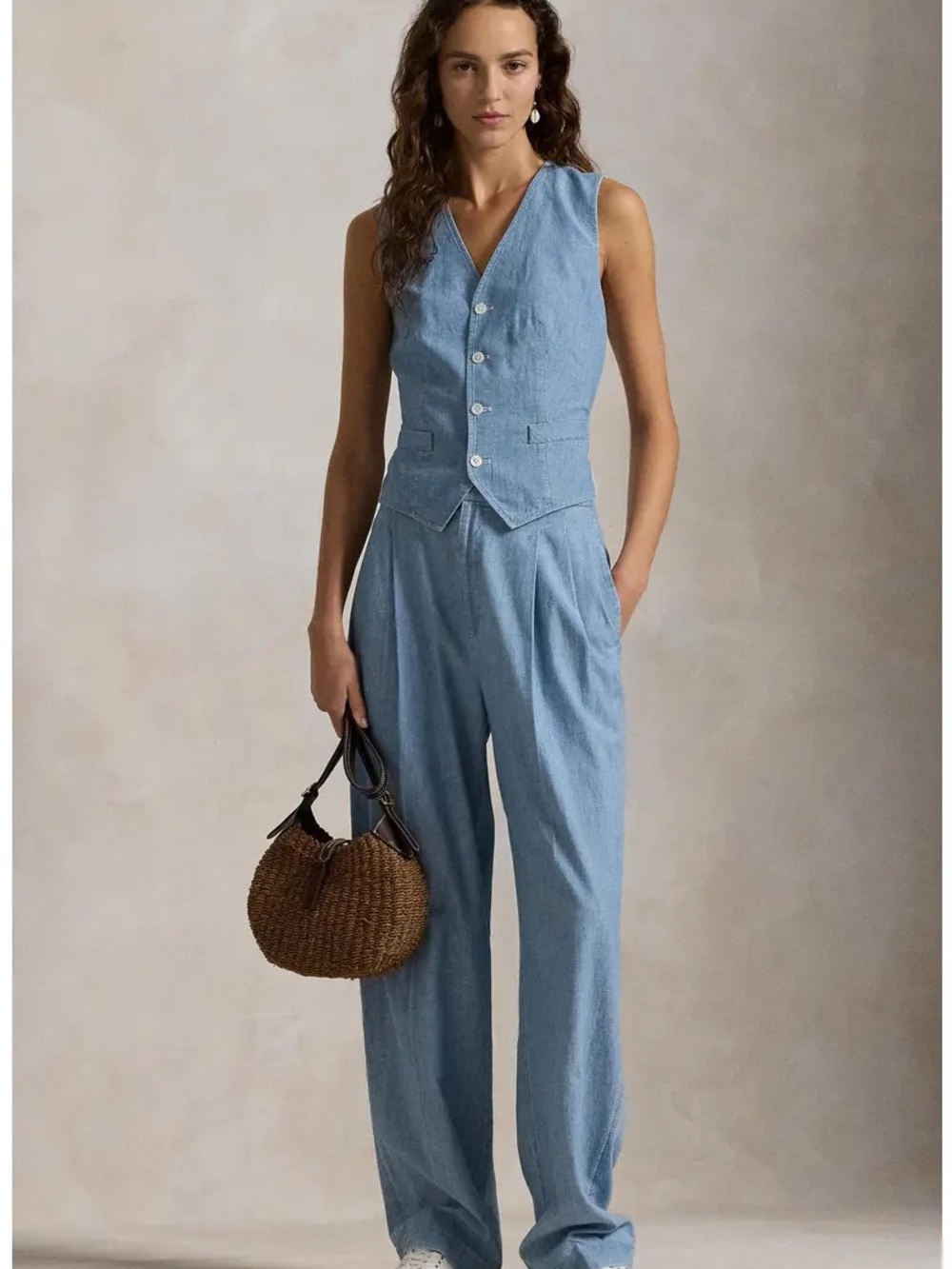 Polo by Ralph Lauren Chambray Pant/Vest Set